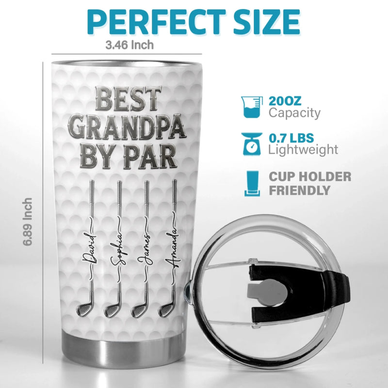 Custom Golf Tumbler - Personalized Father's Day Birthday Gifts For Dad, Grandpa, Golf Lovers, Sports Fans, Sports Lovers - Golf Now Adult Later
