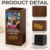 Custom Photo Pen Holder With Clock - Personalized Anniversary Wedding Gifts For Husband And Wife, Him And Her - Loving You Through Every Second
