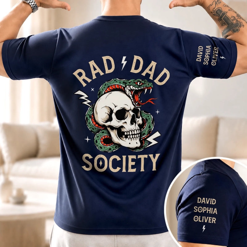 Custom T-Shirt - Personalized  Father's Day Birthday Gifts For Dad, Grandpa - Rad Dad Legend