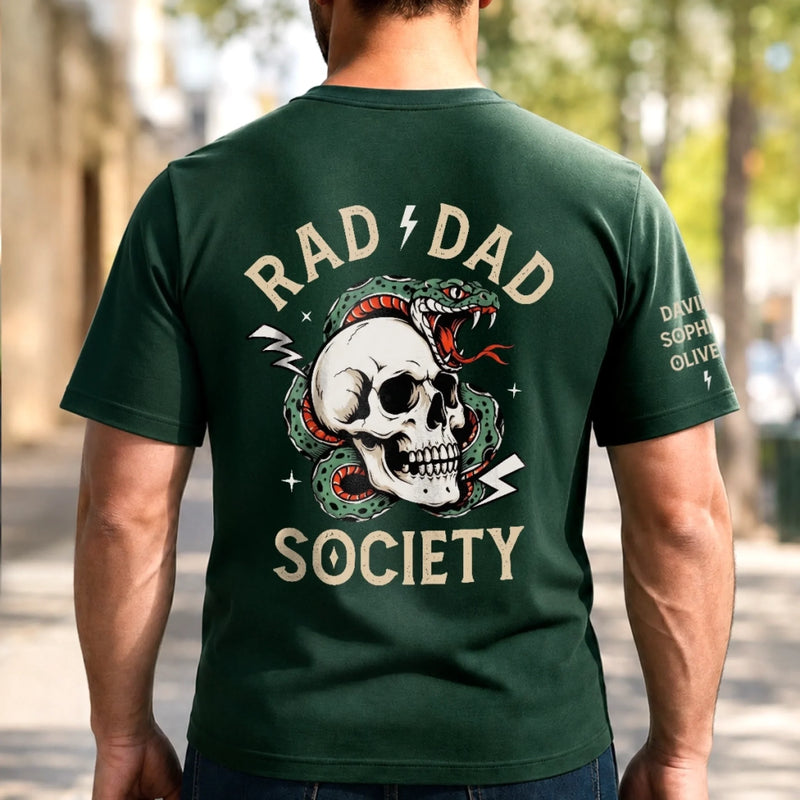 Custom T-Shirt - Personalized  Father's Day Birthday Gifts For Dad, Grandpa - Rad Dad Legend