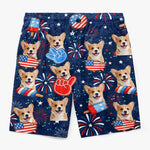 Custom Photo Tropical Hawaiian Aloha Men Beach Shorts - Personalized Summer Vacation And Travel Gifts For Dog Cat Lovers, Dog Dad And Mom, Cat Owners - Summer Paws Forever
