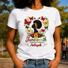 Custom T-shirt, Hoodie – Personalized Juneteenth Gifts For Women – This Melanin Queen Stands For Freedom