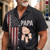 Custom Unisex Tropical Hawaiian Aloha Shirt - Personalized America 250th Anniversary Father's Day Gifts For Dad, Grandpa - Freedom Family Dad
