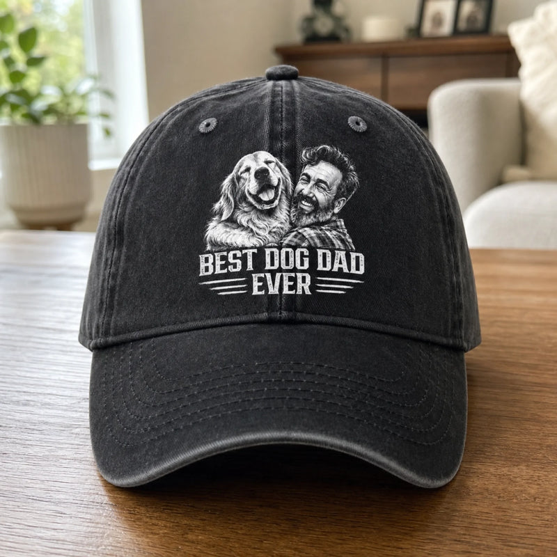 Custom Photo Cap - Personalized Father's Day Birthday Gifts For Dog Cat Lovers, Dog Dad And Mom, Cat Owners - Life Is Better With Paws