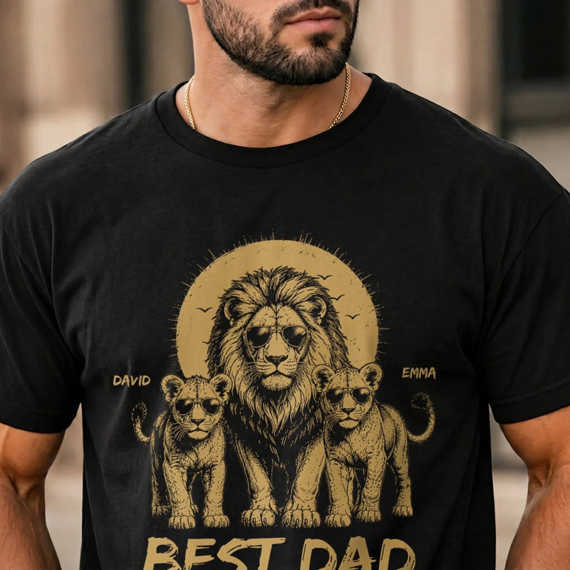 Custom T-shirt, Hoodie - Personalized Father's Day Birthday Gifts For Dad, Grandpa - Leader Of The Pride