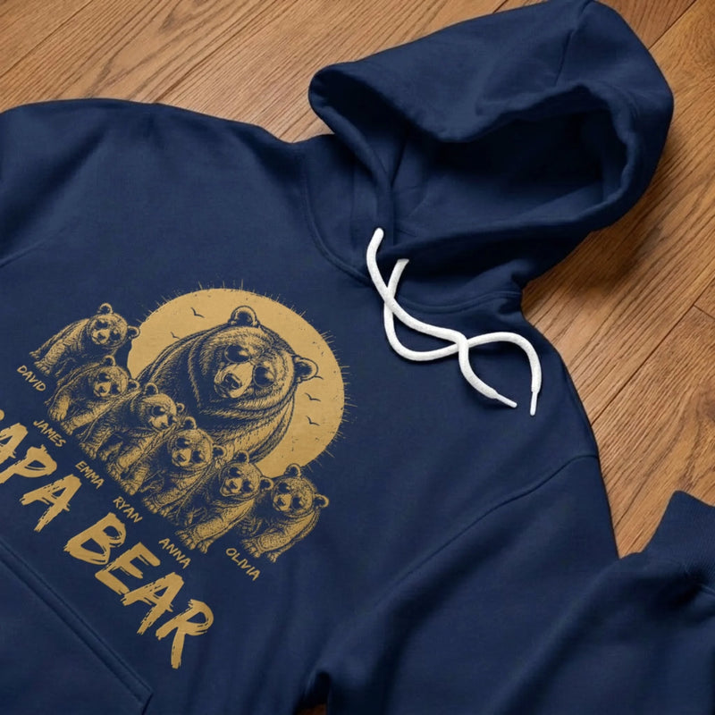 Custom T-shirt, Hoodie - Personalized Father's Day Birthday Gifts For Dad, Grandpa - This Bear Loves His Cubs
