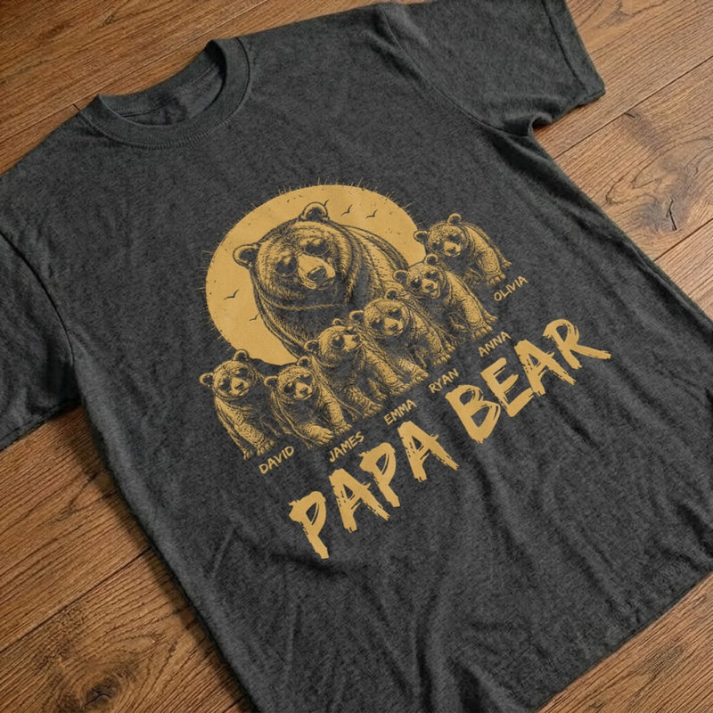 Custom T-shirt, Hoodie - Personalized Father's Day Birthday Gifts For Dad, Grandpa - This Bear Loves His Cubs