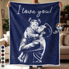 Custom Photo Blanket - Personalized Father's Day Gifts For Dad, Grandpa - Thank You For Everything, Dad