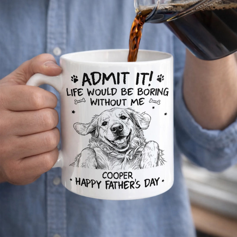 Custom Photo Mug - Personalized Father's Day Birthday Gifts For Dog Cat Lovers, Dog Dad And Mom, Cat Owners - My Best Friend Has Paws