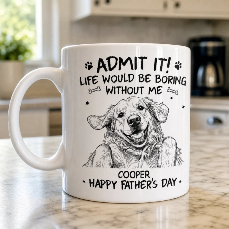 Custom Photo Mug - Personalized Father's Day Birthday Gifts For Dog Cat Lovers, Dog Dad And Mom, Cat Owners - My Best Friend Has Paws