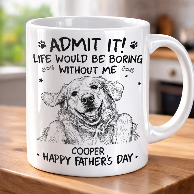 Custom Photo Mug - Personalized Father's Day Birthday Gifts For Dog Cat Lovers, Dog Dad And Mom, Cat Owners - My Best Friend Has Paws