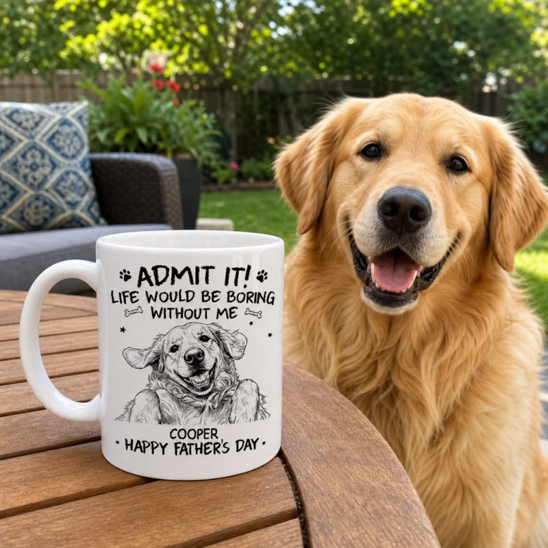 Custom Photo Mug - Personalized Father's Day Birthday Gifts For Dog Cat Lovers, Dog Dad And Mom, Cat Owners - My Best Friend Has Paws