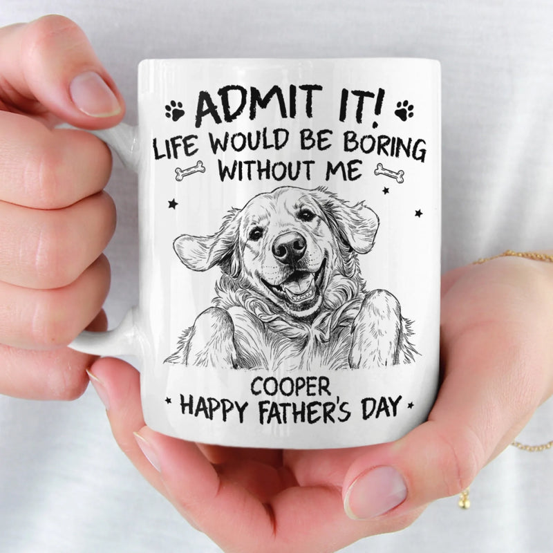 Custom Photo Mug - Personalized Father's Day Birthday Gifts For Dog Cat Lovers, Dog Dad And Mom, Cat Owners - My Best Friend Has Paws