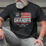 Custom T-shirt, Hoodie - Personalized America 250th Anniversary Father's Day Gifts For Dad, Grandpa - Patriotic Stars Proud Legacy