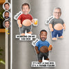 Custom Photo Dad Bod Belly Acrylic Fridge Magnet - Personalized Father's Day Funny Gifts For Dad, Grandpa - Dad Fuel Coffee And Chaos