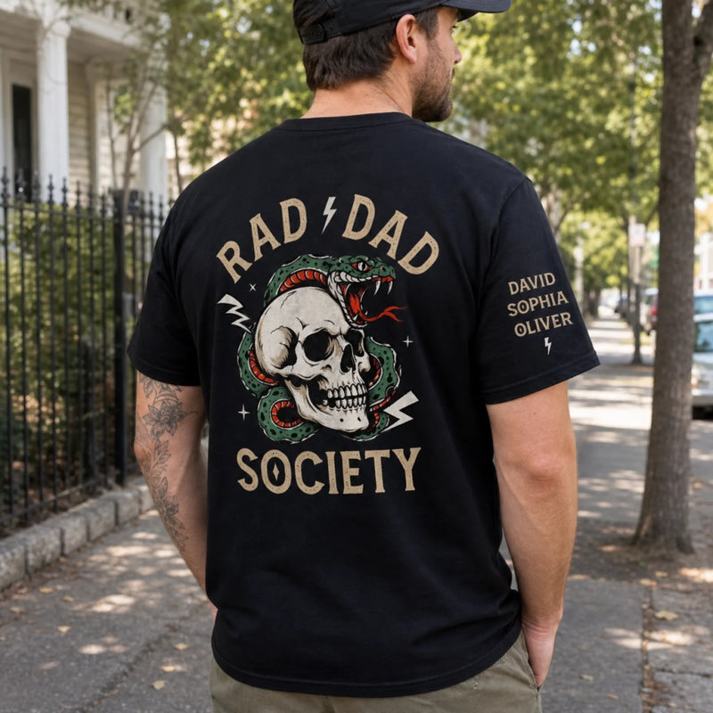 Custom T-Shirt - Personalized  Father's Day Birthday Gifts For Dad, Grandpa - Rad Dad Legend