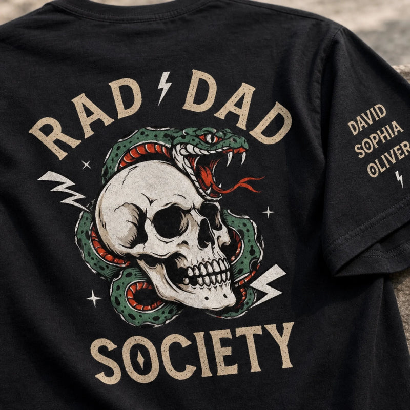 Custom T-Shirt - Personalized  Father's Day Birthday Gifts For Dad, Grandpa - Rad Dad Legend