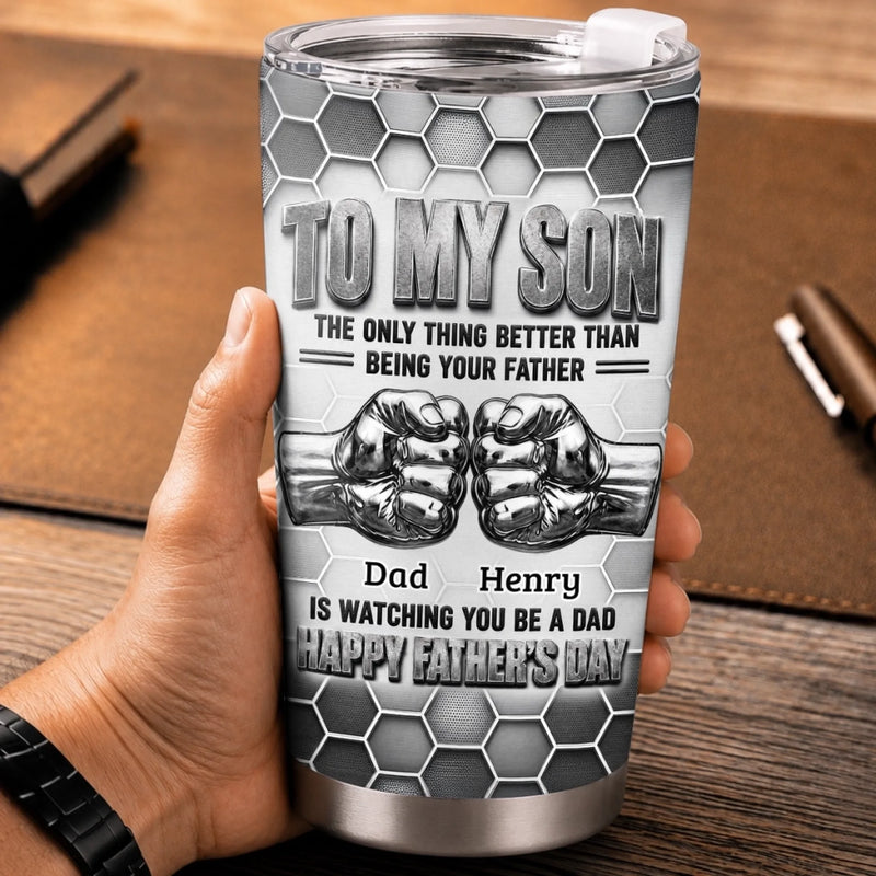 Custom Tumbler - Personalized Father's Day Birthday Gifts For Son - Never Forget How Much You Are Loved