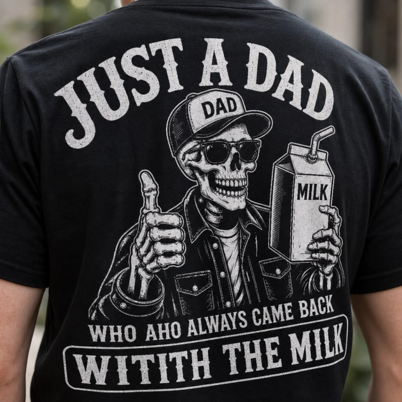 Custom Back Printed Shirt - Personalized  Father's Day Birthday Gifts For Dad, Grandpa - Just A Dad