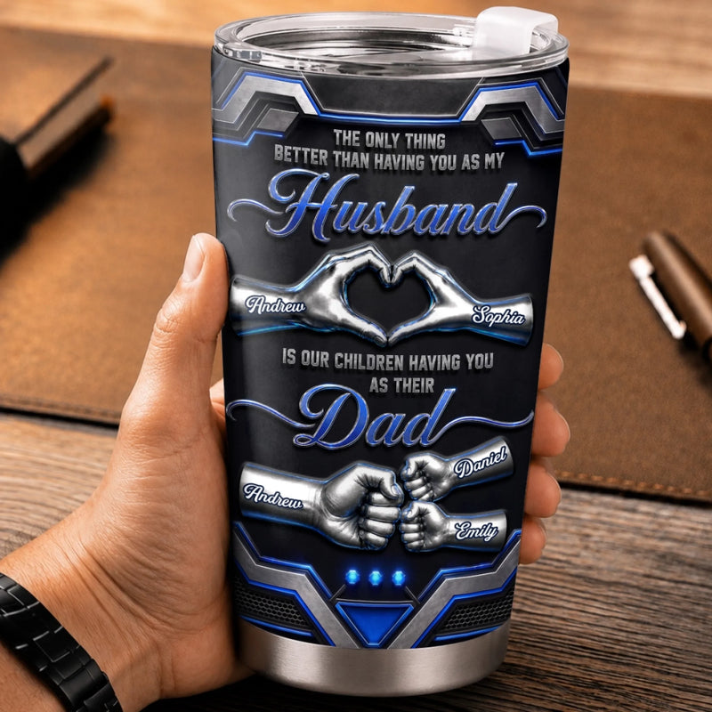 Custom Tumbler - Personalized Birthday Gifts For Dad, Husband - Growing With Love Daily