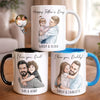 Custom Photo Accent Mug - Personalized Father's Day Birthday Gifts For Dad, Grandpa - Forever Proud Of Dad