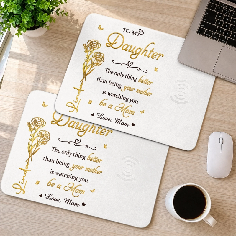 Custom Charging Mat - Personalized Birthday Gifts For Daughter - Forever Proud To Call You My Daughter
