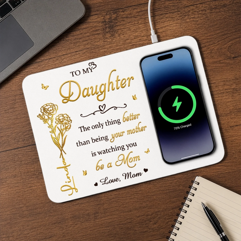 Custom Charging Mat - Personalized Birthday Gifts For Daughter - Forever Proud To Call You My Daughter