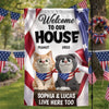 Custom Flag - Personalized America 250th Anniversary Gifts For Cat Lovers, Cat Mom And Dad - Welcome To Our Cat Kingdom