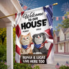 Custom Flag - Personalized America 250th Anniversary Gifts For Cat Lovers, Cat Mom And Dad - Welcome To Our Cat Kingdom