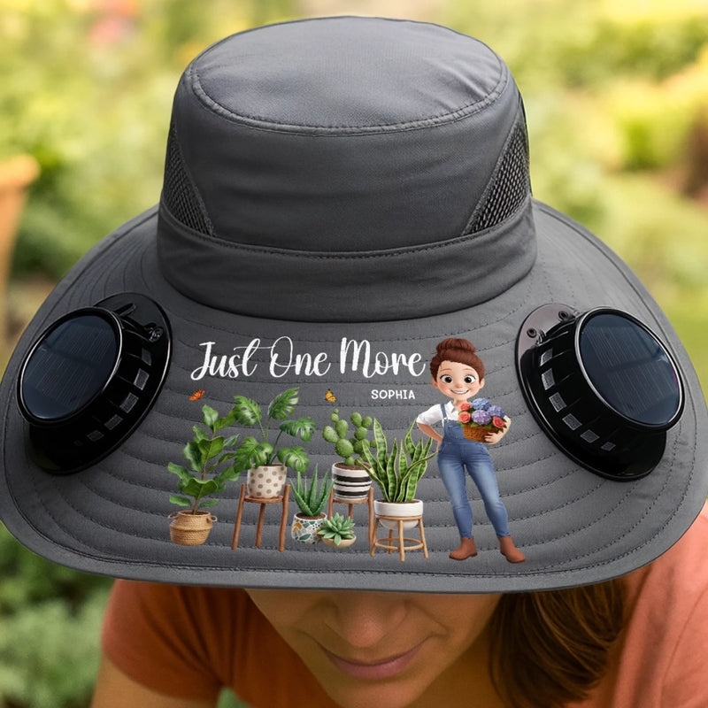 Custom Hat With Fans Solar Power - Personalized Garden Gifts For Gardeners - Rooted In Pure Botanical Joy