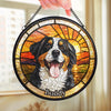 Custom Photo Stained Glass Window Hanging Suncatcher - Personalized Birthday Gifts For Dog Cat Lovers, Dog Dad And Mom, Cat Owners - Forever My Favorite Companion