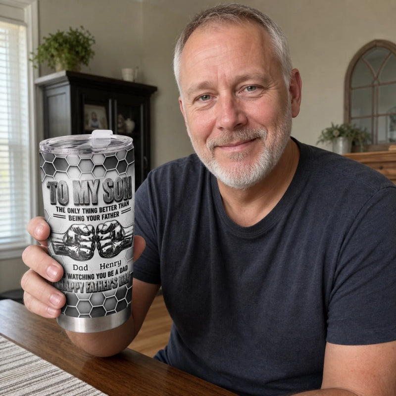 Custom Tumbler - Personalized Father's Day Birthday Gifts For Son - Never Forget How Much You Are Loved