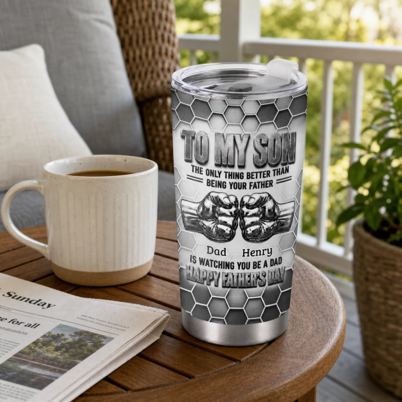 Custom Tumbler - Personalized Father's Day Birthday Gifts For Son - Never Forget How Much You Are Loved
