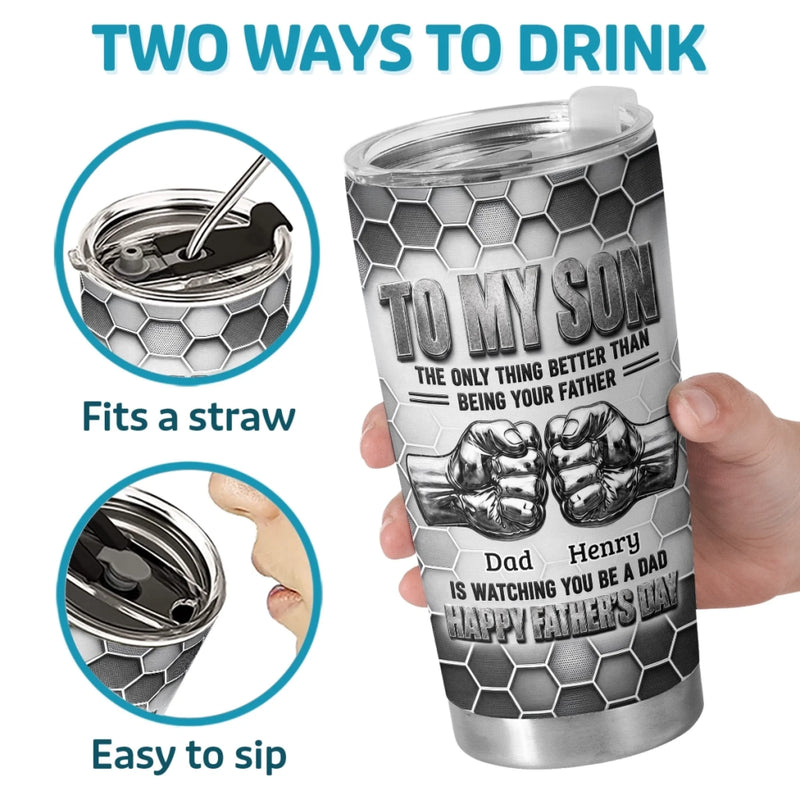 Custom Tumbler - Personalized Father's Day Birthday Gifts For Son - Never Forget How Much You Are Loved