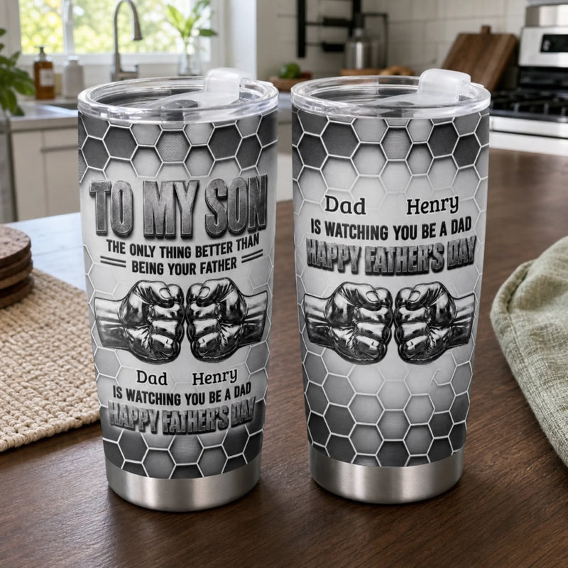 Custom Tumbler - Personalized Father's Day Birthday Gifts For Son - Never Forget How Much You Are Loved