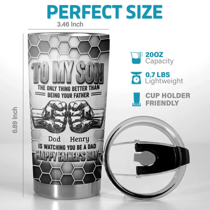 Custom Tumbler - Personalized Father's Day Birthday Gifts For Son - Never Forget How Much You Are Loved
