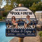 Custom Wood Sign - Personalized Summer Vacation And Travel Gifts For Husband And Wife, Him And Her - Our Favorite Coastal Escape