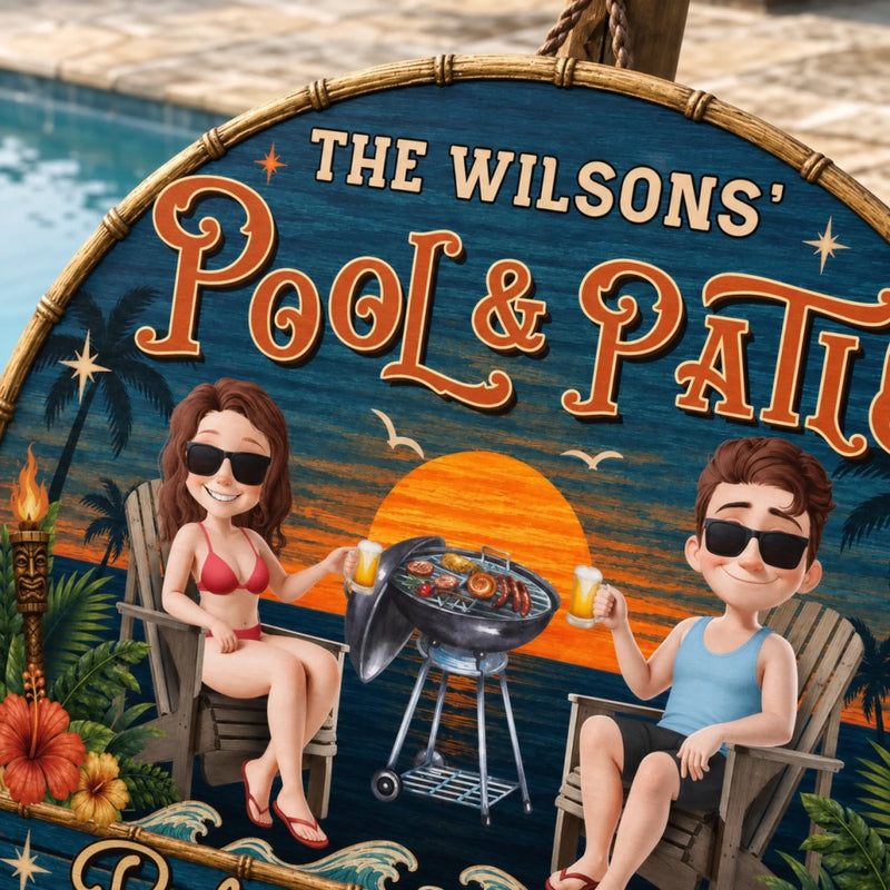 Custom Wood Sign - Personalized Summer Vacation And Travel Gifts For Husband And Wife, Him And Her - Chasing Golden Hours Together