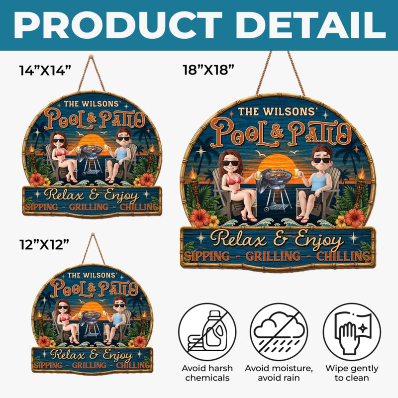 Custom Wood Sign - Personalized Summer Vacation And Travel Gifts For Husband And Wife, Him And Her - Chasing Golden Hours Together