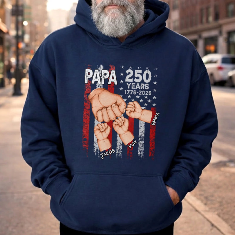 Custom T-shirt, Hoodie – Personalized America 250th Anniversary Father's Day Gifts For Dad, Grandpa – 250 Years Of Liberty