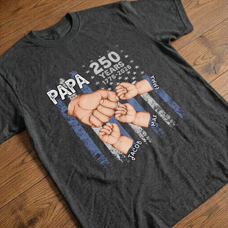 Custom T-shirt, Hoodie – Personalized America 250th Anniversary Father's Day Gifts For Dad, Grandpa – 250 Years Of Liberty