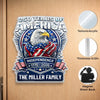 Custom Acrylic Fridge Magnet - Personalized America 250th Anniversary Gifts For Mom, Dad, Brother, Sister, Kids - Land Of The Free