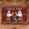 Custom Home Decor Metal Sign - Personalized Anniversary Wedding Gifts For Husband And Wife, Him And Her - Still Driving Each Other Crazy