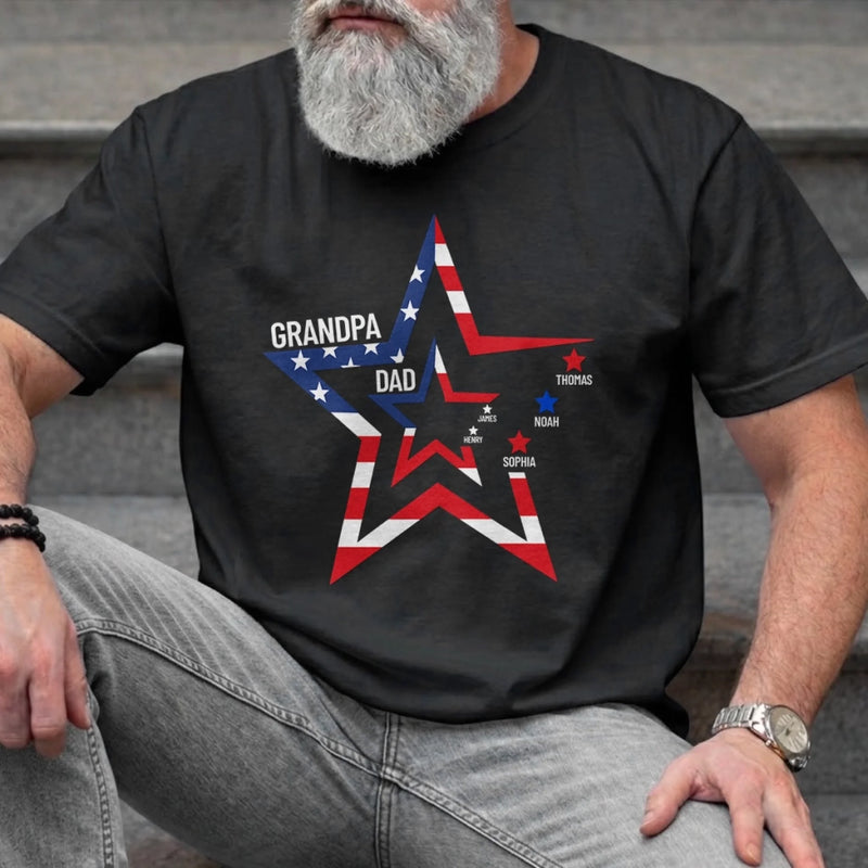 Custom T-shirt, Hoodie – Personalized America 250th Anniversary Gifts For Dad, Grandpa – One Nation One Heart