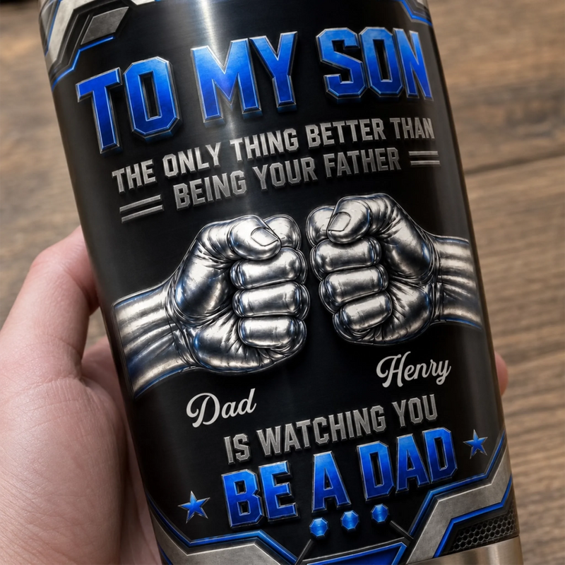 Custom Tumbler - Personalized Father's Day Birthday Gifts For Son - Never Stop Believing In Yourself