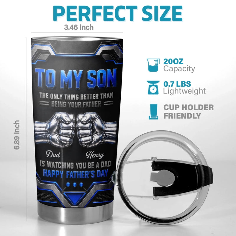 Custom Tumbler - Personalized Father's Day Birthday Gifts For Son - Never Stop Believing In Yourself