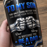 Custom Tumbler - Personalized Father's Day Birthday Gifts For Son - Always Believe In Yourself Champ