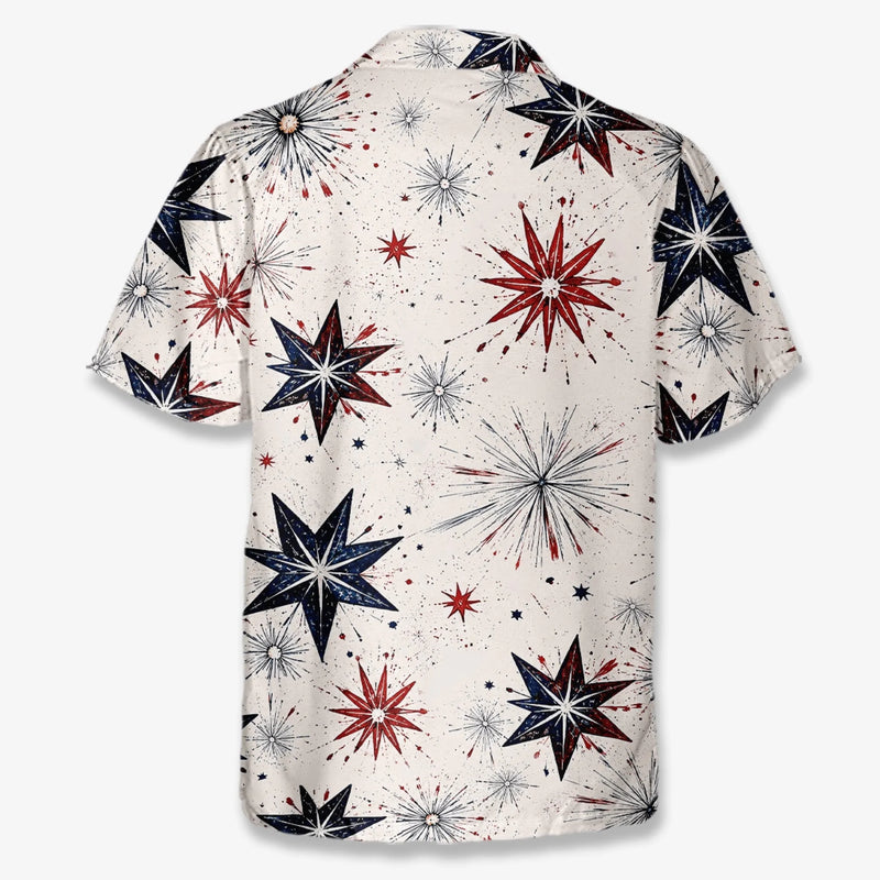 Custom Unisex Tropical Hawaiian Aloha Shirt - Personalized America 250th Anniversary Gifts For Mom, Dad, Brother, Sister, Kids - Leading with Strength And Pride