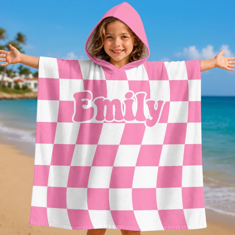 Custom Poncho Beach Towel - Personalized Summer Vacation And Travel Gifts For Women, Men, Kids - My Favorite Bright Sunny Escape