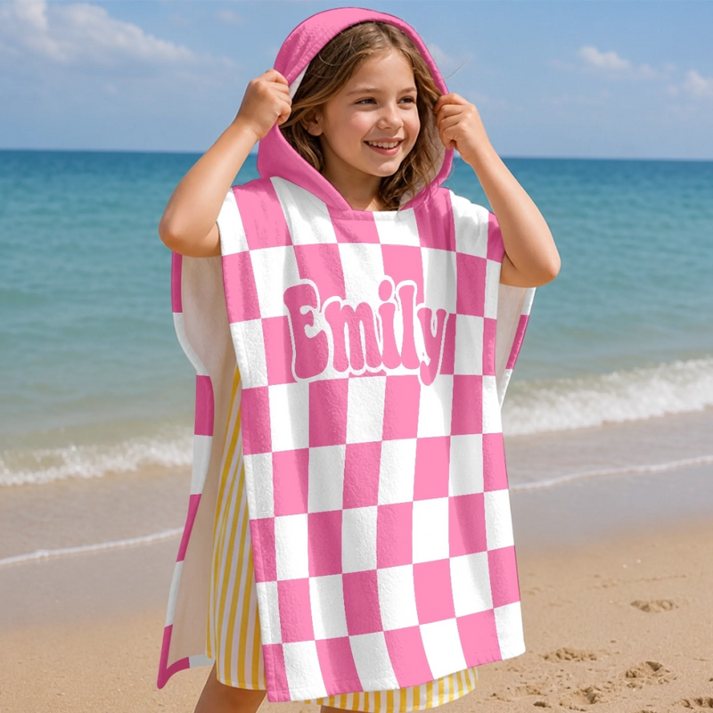 Custom Poncho Beach Towel - Personalized Summer Vacation And Travel Gifts For Women, Men, Kids - My Favorite Bright Sunny Escape
